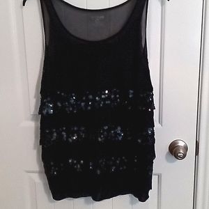 Lane Bryant Tank Top/ Sequins/ Black/ Size 18-20